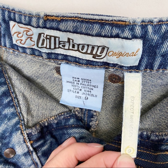 Billabong Juniors Bias Cut Knee Length Denim Skirt - Picture 6 of 9